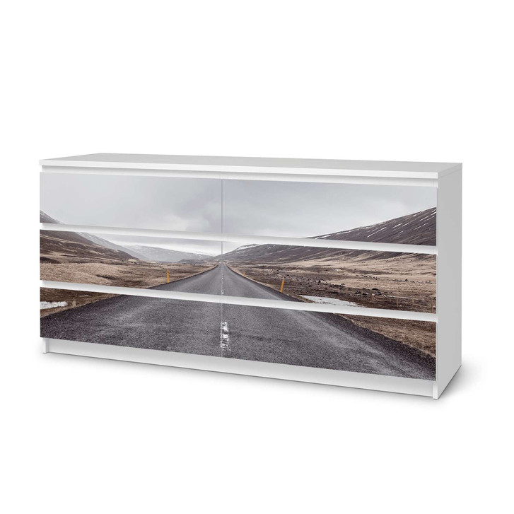 Möbelfolie IKEA Malm Kommode 6 Schubladen (breit) - The Road - CR116637
