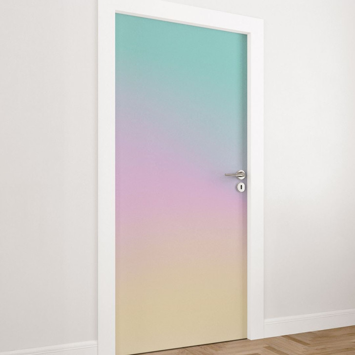 Türfolie Ombre Bunter Pastellhimmel - Selbstklebende Türdeko - WA509963