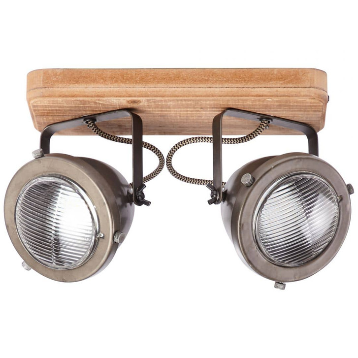 Spotbalken Dilara, braun, 18 x 27 cm, Holz Strahler - WA438571