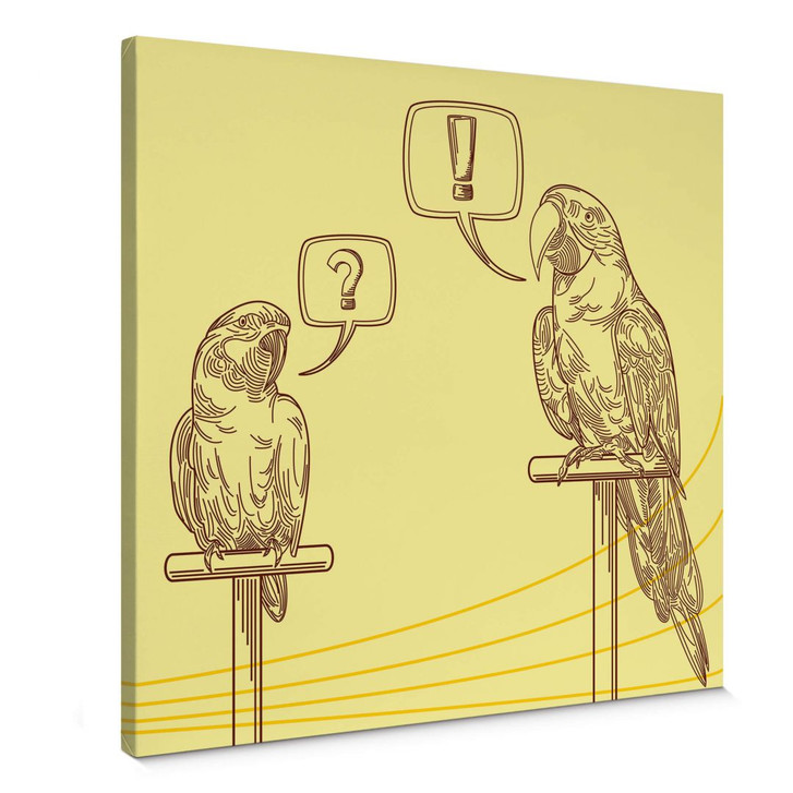 Leinwandbild Papageien Illustration - WA372453