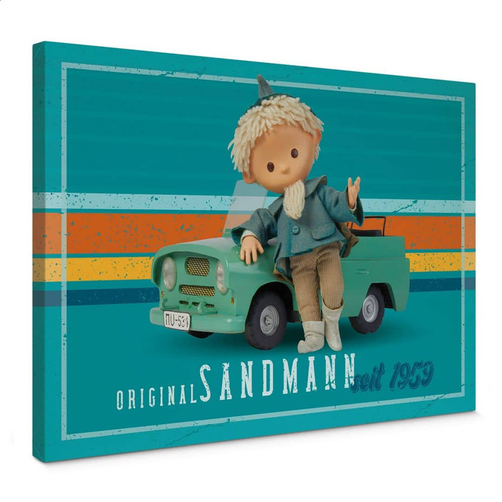 Leinwandbild Unser Sandmännchen - Sandmann mit Trabi - WA404231