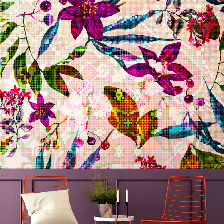 Livingwalls Fototapete Walls by Patel mosaic blossom 2 - WA255042