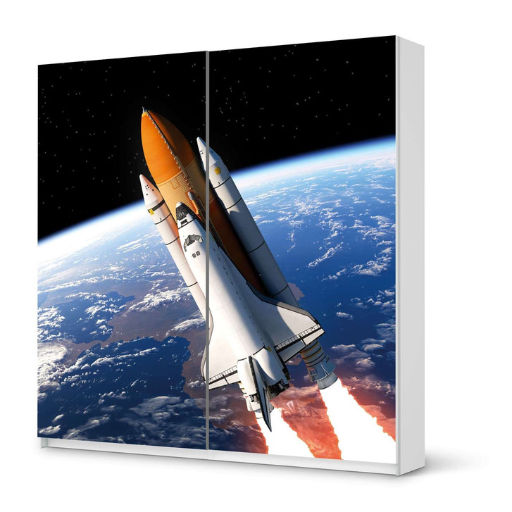 Möbel Klebefolie IKEA Pax Schrank 201cm Höhe - Schiebetür - Space Traveller - CR113908