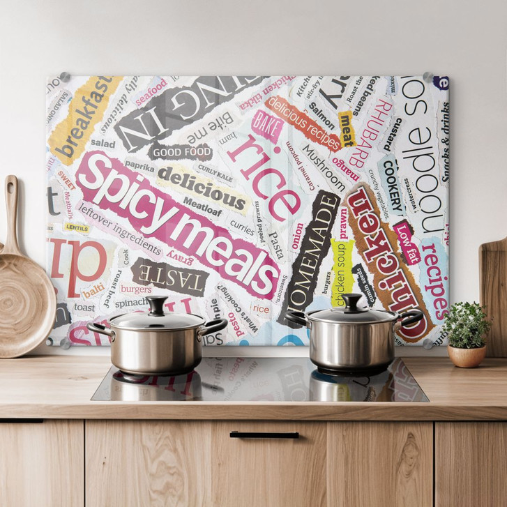 Spritzschutz Schnipselcollage mit Geschmack - WA179409