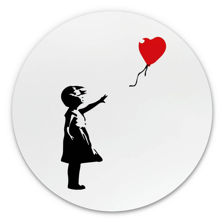 Alu-Dibond Banksy - Girl with the red balloon - Rund - WA344709