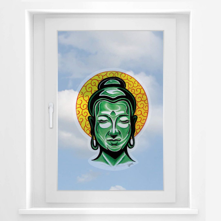 Fensterbild Miami Ink Buddha Kopf - WA117467