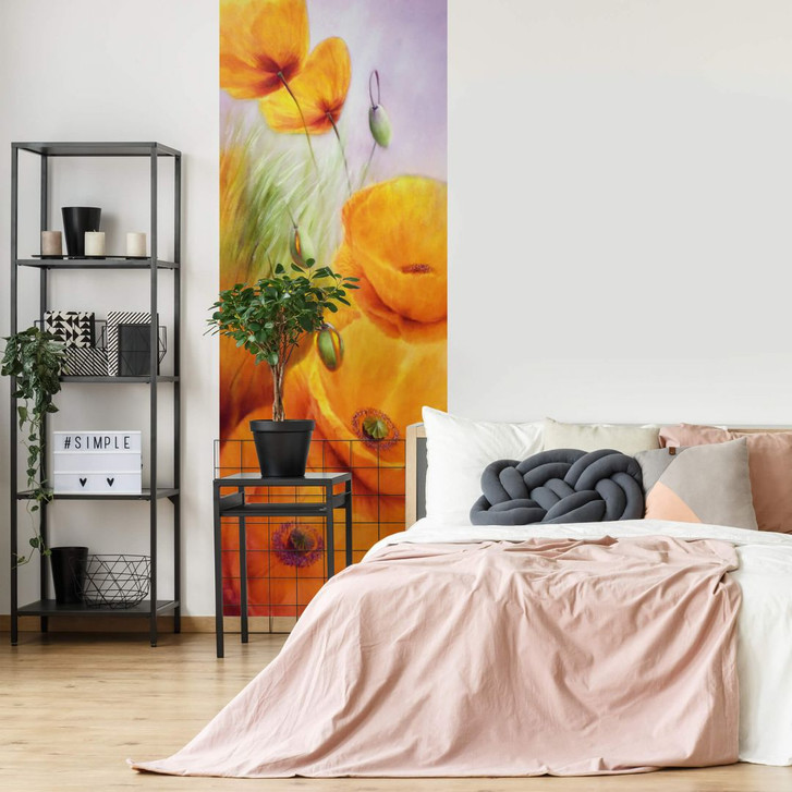 Fototapete Schmucker - Mohn im Feld - 96x260cm - WA252602