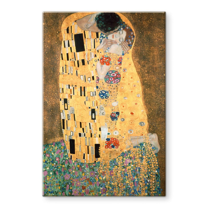 Glasbild Kunstdruck - Klimt - Der Kuss - WA400257
