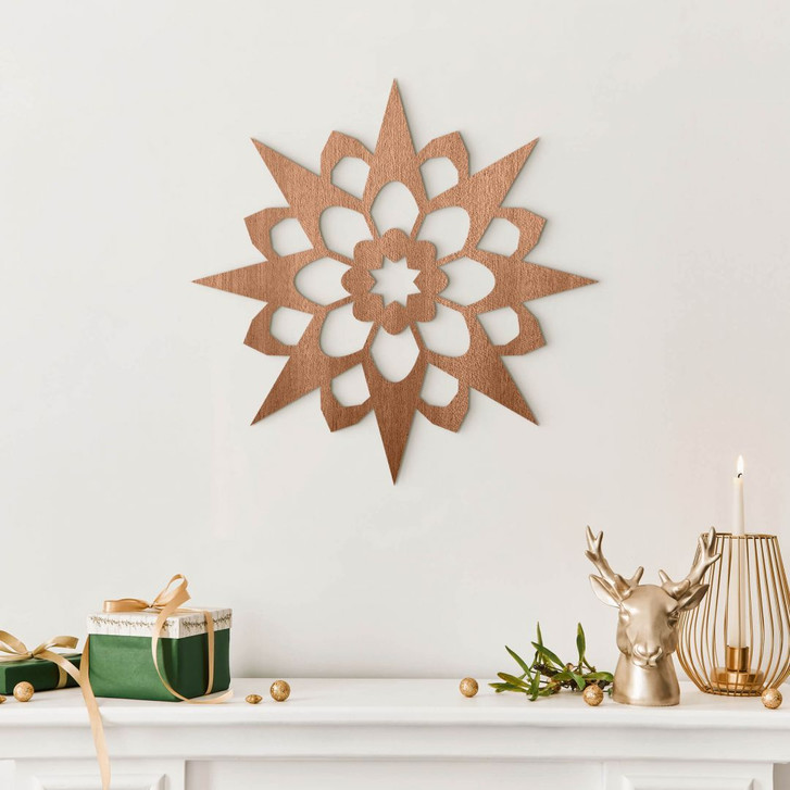 Holzkunst Mahagoni - Hängestern 03 - WA133318