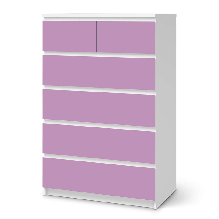 Möbel Klebefolie IKEA Malm Kommode 6 Schubladen (hoch) - Flieder Light - CR113696