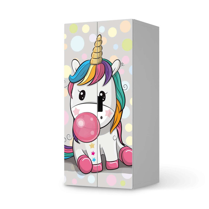 Möbelfolie IKEA Stuva / Malad Schrank - 2 grosse Türen - Rainbow das Einhorn - CR117996