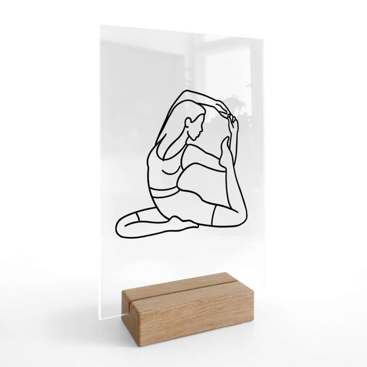 Tischaufsteller Yoga - Königstaube - Line Art - WA329435