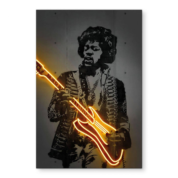 Wandbild Jimi Hendrix - Mielu - Alu-Dibond - WA456955