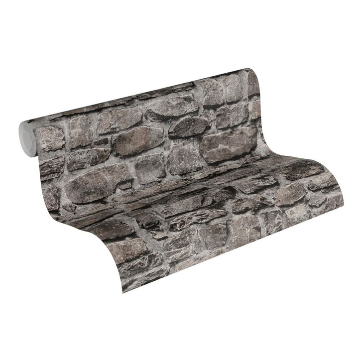 A.S. Création Vliestapete Il Decoro Tapete in Steinoptik Naturstein schwarz - WA391862