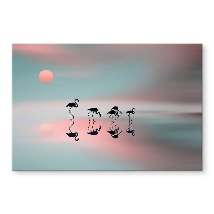Acrylglasbild Natalia - Flamingo Familie - WA340199