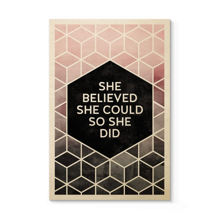 Holzposter Fredriksson - She Believed - WA299895