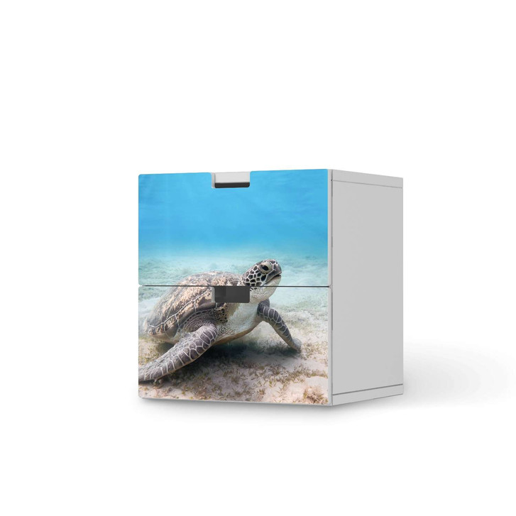 Klebefolie IKEA Stuva / Malad Kommode - 2 Schubladen - Green Sea Turtle - CR110322