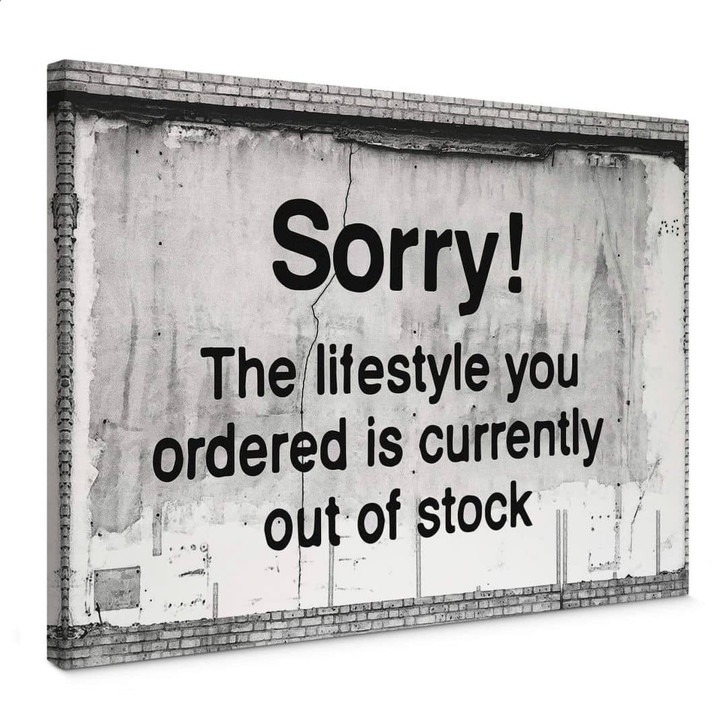 Leinwandbild Banksy - Out of Stock - WA334030