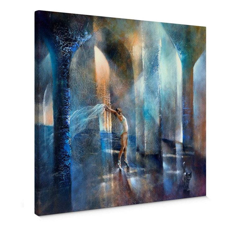 Leinwandbild Schmucker - Katze und Tänzerin - WA373889