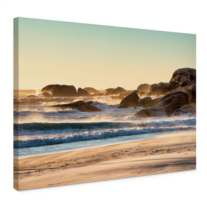 Leinwandbild Strandküste bei Sonnenaufgang in Afrika - Hugonnard - WA472750
