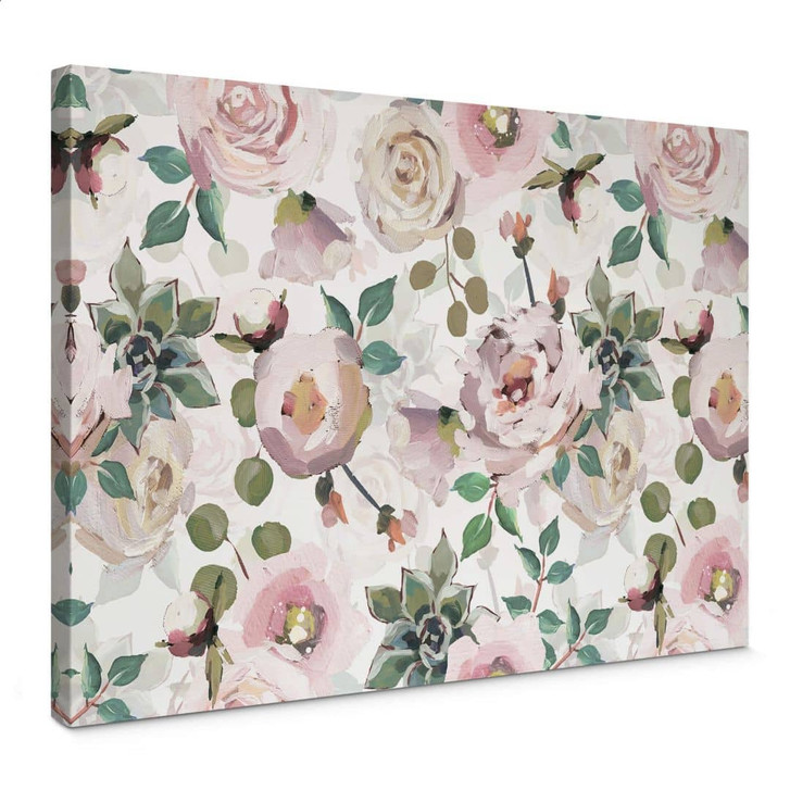 Leinwandbild UN Designs - Blumen im Gemälde Stil - WA322273