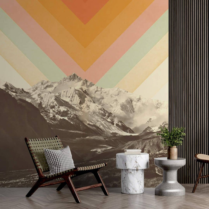 Natur Fototapete Retro Berglandschaft - Bodart - WA398355