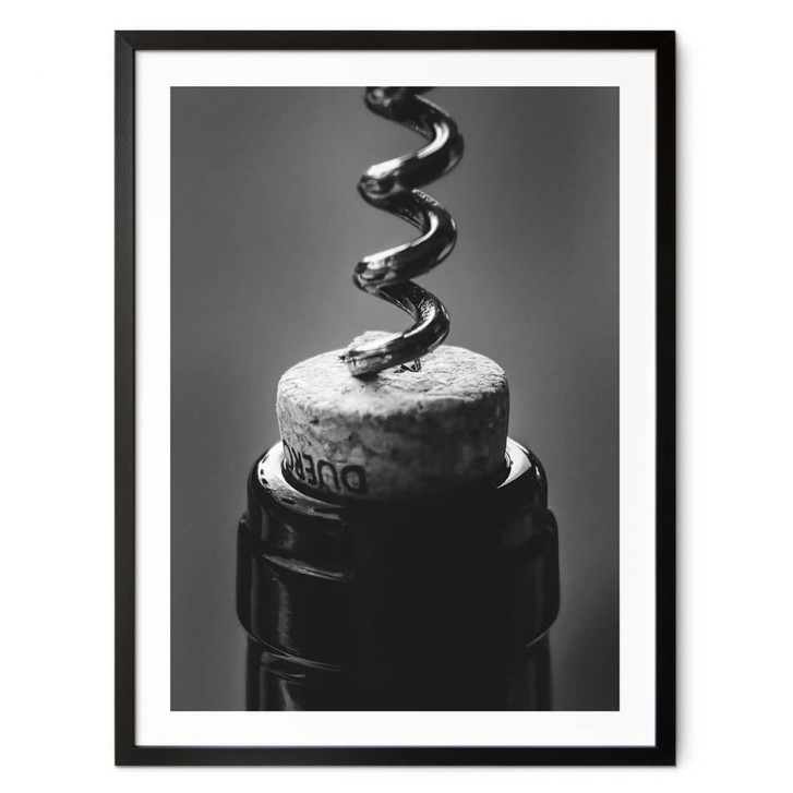 Poster Wein mit Korkenzieher - Pictufy Studio - WA427425
