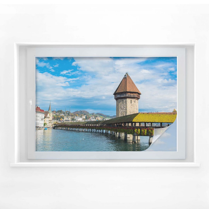 Sichtschutzfolie Holzbrücke in Luzern - WA175300