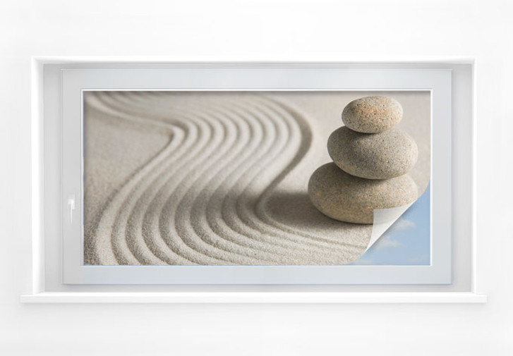 Sichtschutzfolie Stone in Sand 2 - Panorama - WA177069