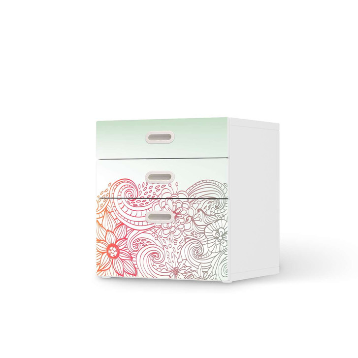 Folie IKEA Stuva / Fritids Kommode - 3 Schubladen - Floral Doodle - CR105873