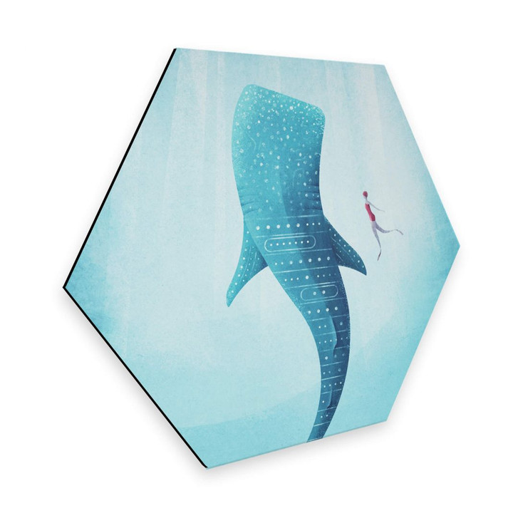 Hexagon - Alu-Dibond Rivers - Der Walhai - WA273326