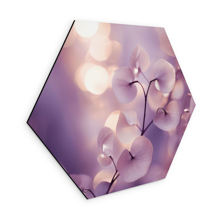 Hexagon Wandbild Zarte Orchidee in Lila - Treechild - Alu-Dibond - WA492207