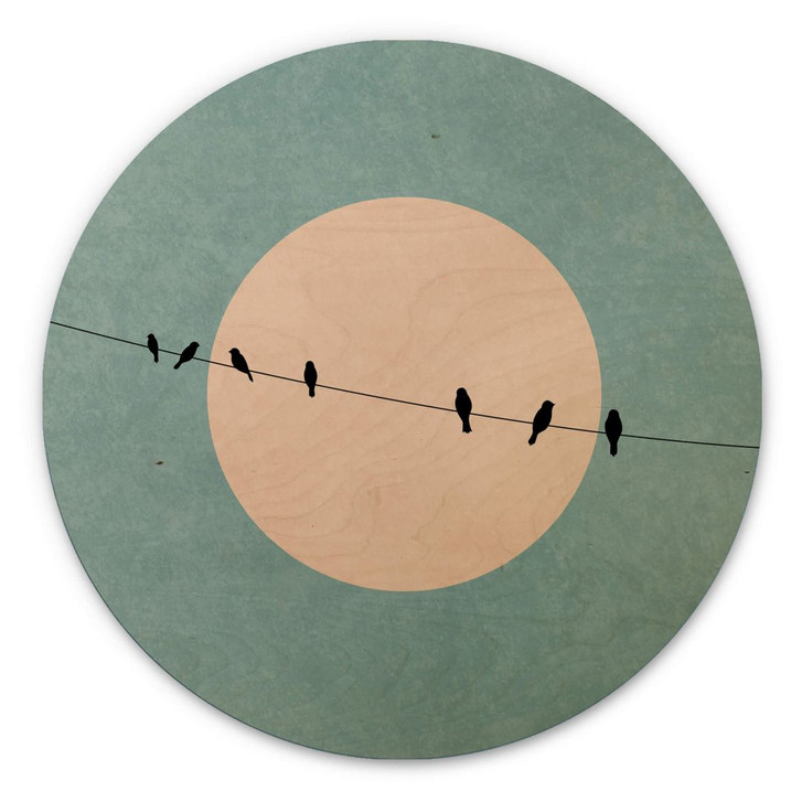 Holzbild Kubistika - Die Schönheit der Stille - Rund - WA263524