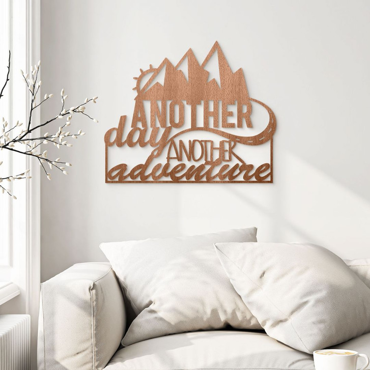 Holzbuchstaben Mahagoni - Another day another adventure - WA132962