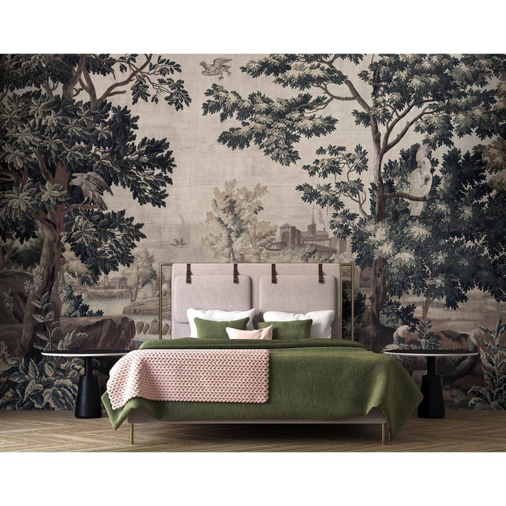 Livingwalls Fototapete Walls by Patel 3 Gobelin Gallery 1 blau, braun, beige, grau - WA327904