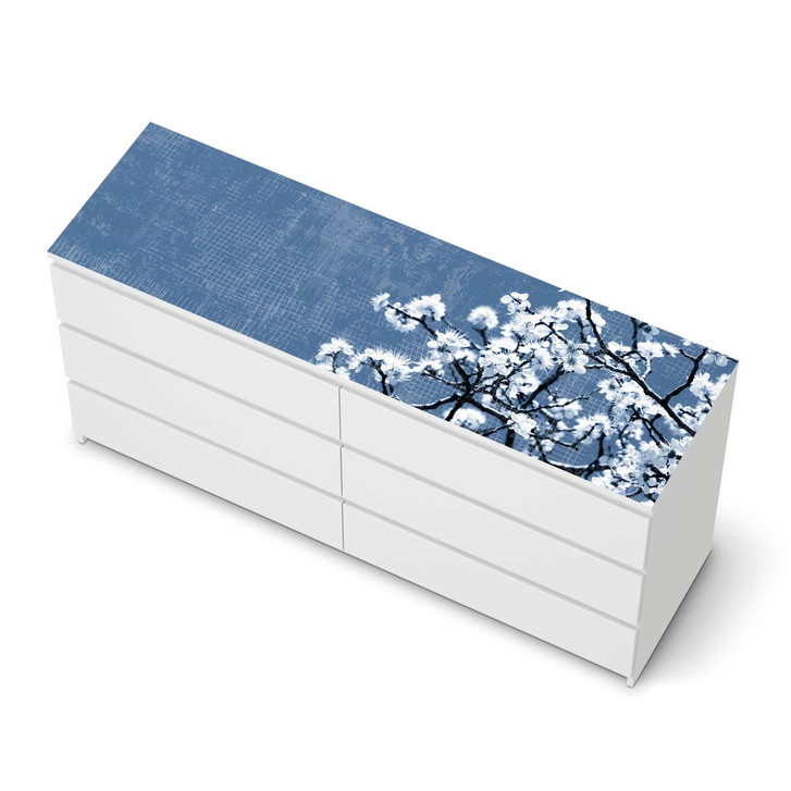 Möbelfolie IKEA Malm Kommode 6 Schubladen (breit) oben - Spring Tree - CR116686