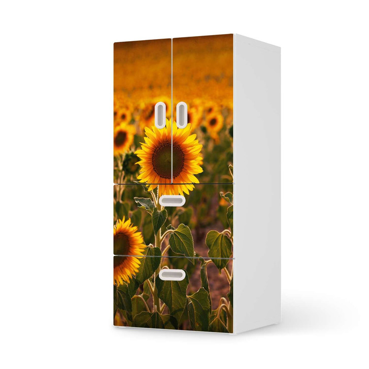 Möbelfolie IKEA Stuva / Fritids - 2 Schubladen und 2 kleine Türen - Sunflowers - CR117508