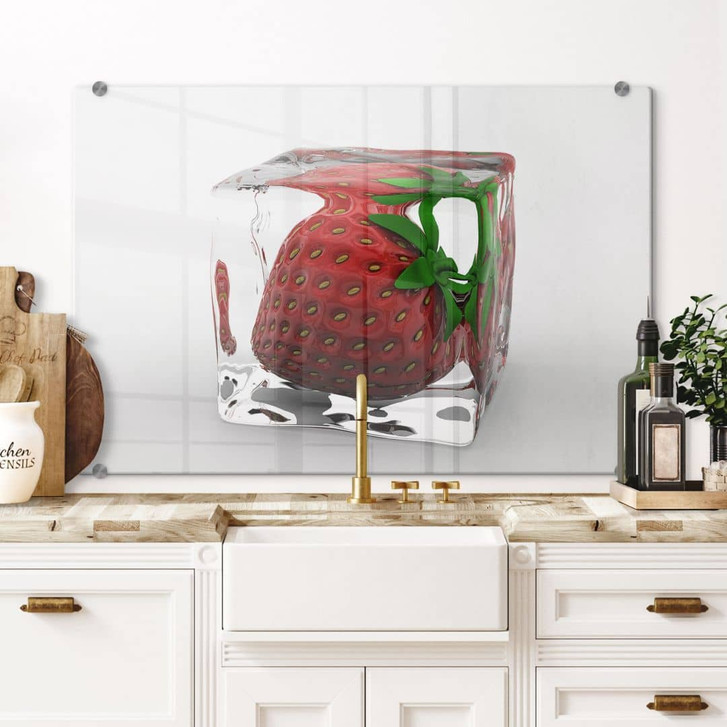 Spritzschutz Erdbeereiswürfel - WA178142