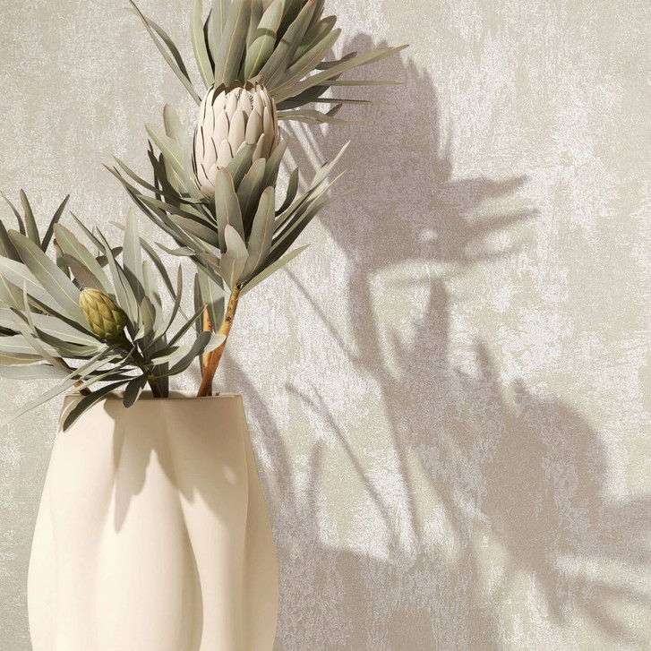 Vliestapete mit schimmerndem Glanz beige Uni - WA445323