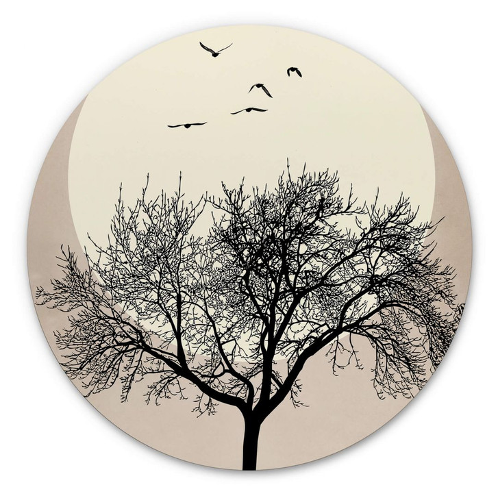 Alu-Dibond Kubistika - Wintertraum - Rund - WA301936