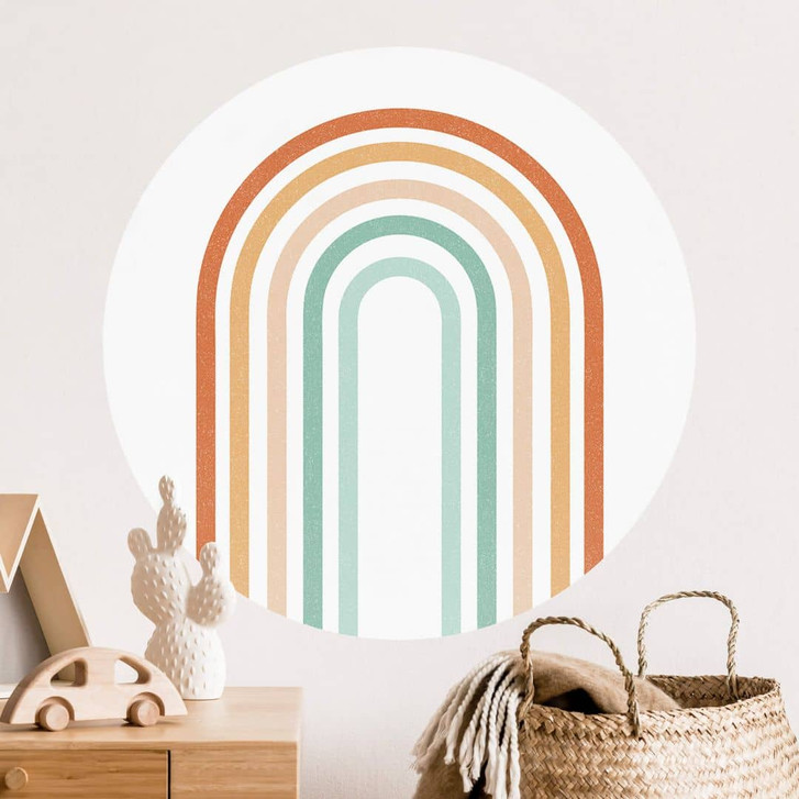 Kinderzimmer Wandtattoo Regenbogen Boho - Rund - WA413083