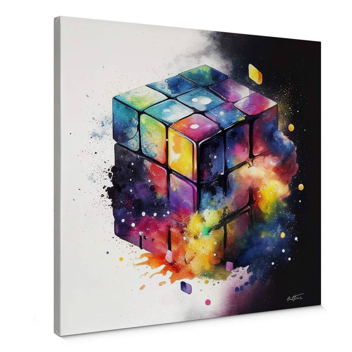 Leinwandbild Heine - Magischer Zauberwürfel - Rubik's Cube - Quadratisch - WA403701