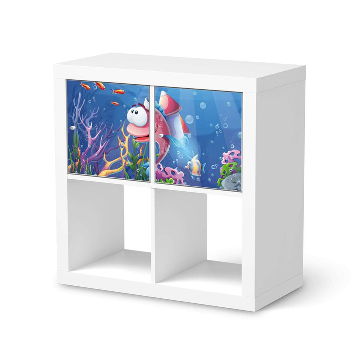 Möbel Klebefolie IKEA Expedit Regal 2 Türen (quer) - Bubbles - CR113416