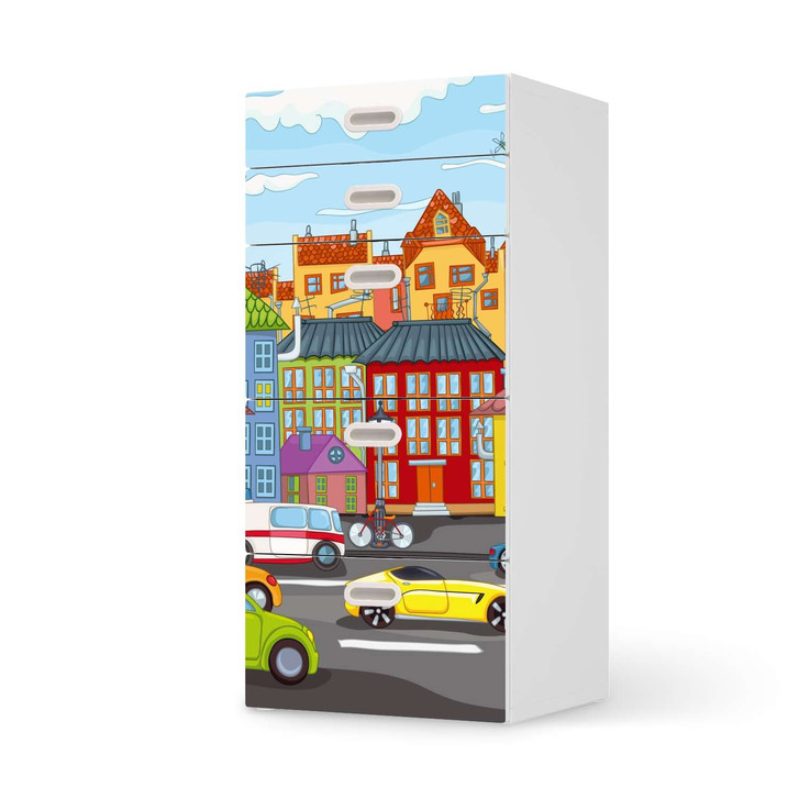 Möbel Klebefolie IKEA Stuva / Fritids Kommode - 5 Schubladen - City Life - CR113951