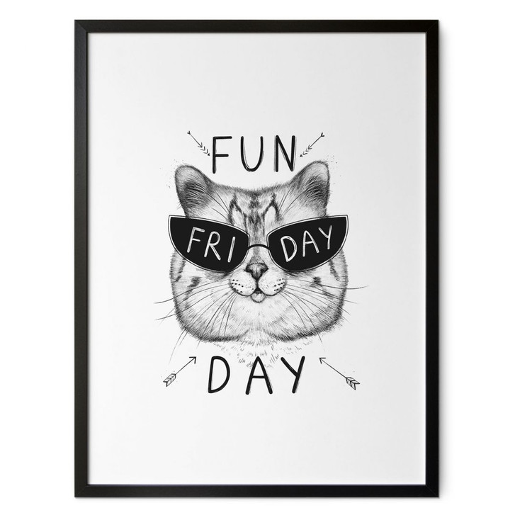 Poster Katze mit Sonnenbrille - Fun Friday Cat - Korenkova - WA435993