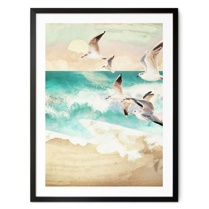 Poster Möwen am Strand - SpaceFrog Designs - WA409585