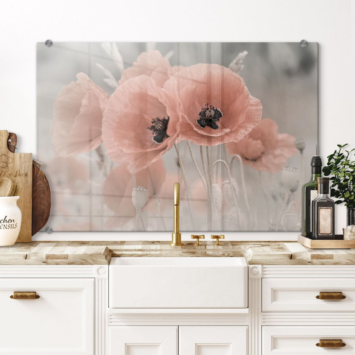 Spritzschutz Delgado - Mohn in Pastell - WA283429