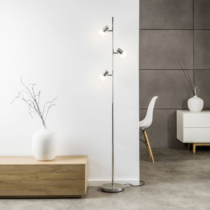 Stehleuchte Lana, metallic, 4, 157.5 x 22 cm, Glas Stehlampe - WA438756