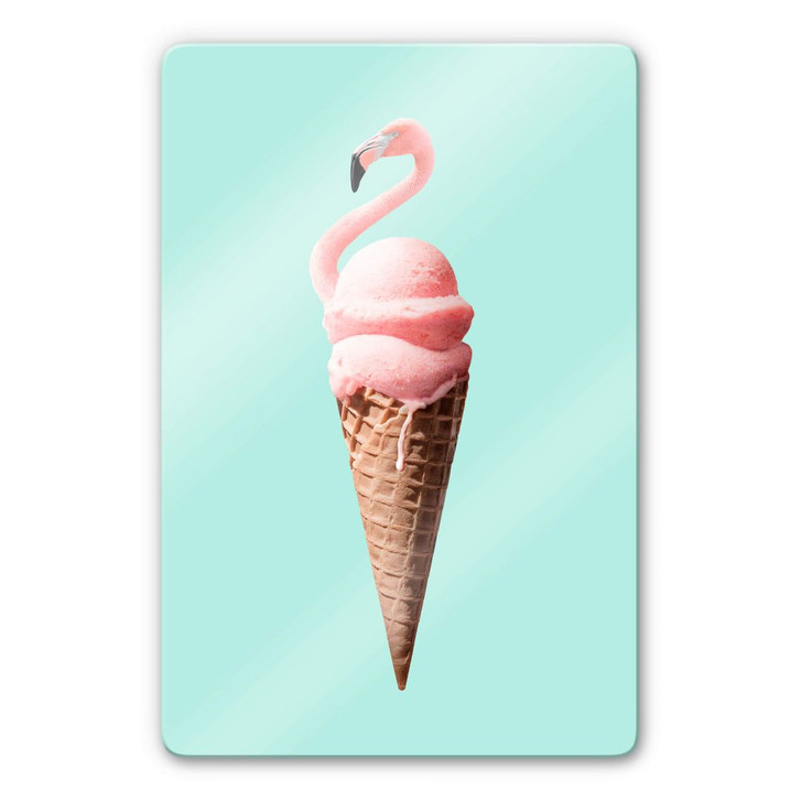 Glasbild Loose - Flamingoeis - WA262441