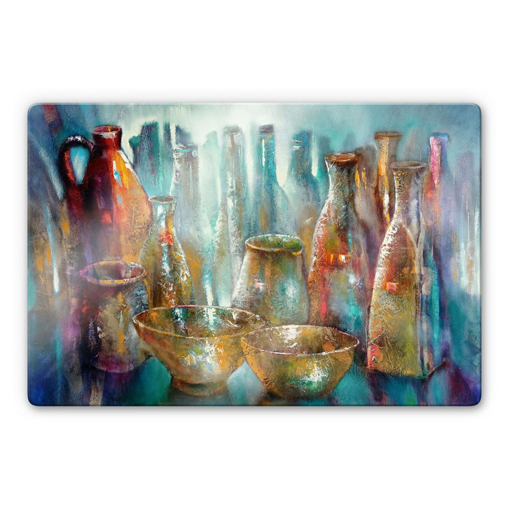 Glasbild Schmucker - Zwei goldene Schalen - WA232492